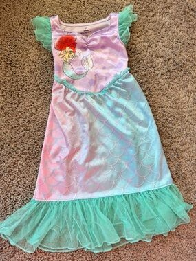 Disney Ariel Ombre Mermaid Nightgown - Pink & Aqua